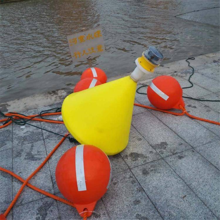锥形式定位浮标水下聚乙烯带灯浮标禁航禁捕区域警示浮标