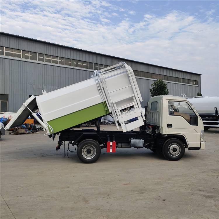 订做可上牌自卸式垃圾车机动挂桶垃圾车汽油侧挂国六垃圾车厂家发全国