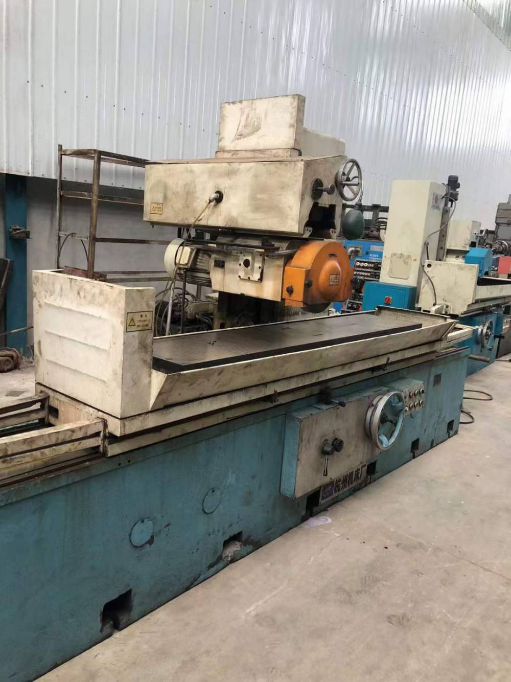 转让二手杭州m7140hx2米卧轴矩台平面磨床二手2米平磨