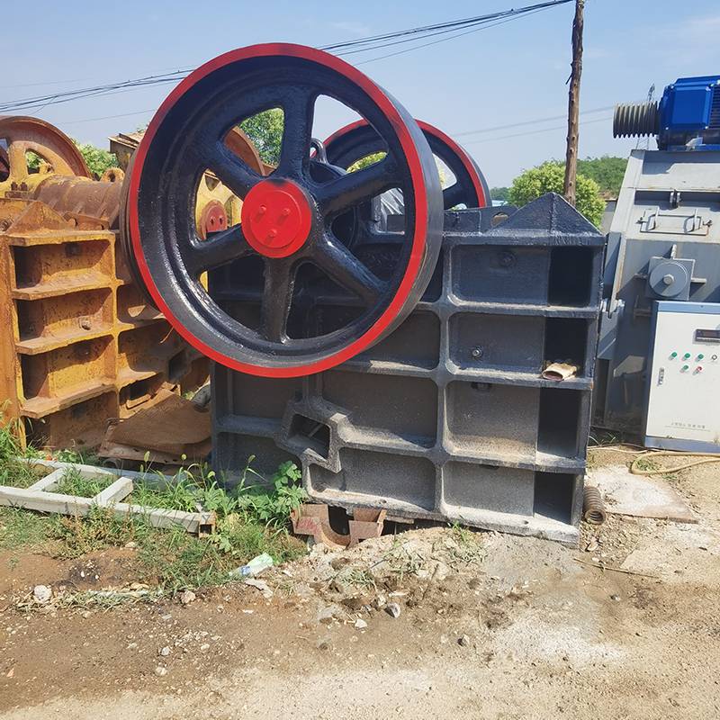 调剂二手石子场鄂式破碎机69铸钢破石头机器时产100吨二手石料破碎