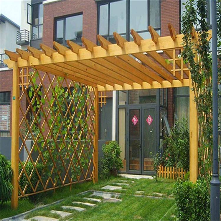东丽区户外休闲长廊 东丽区仿木花架搭建 清秀园林 加工定做