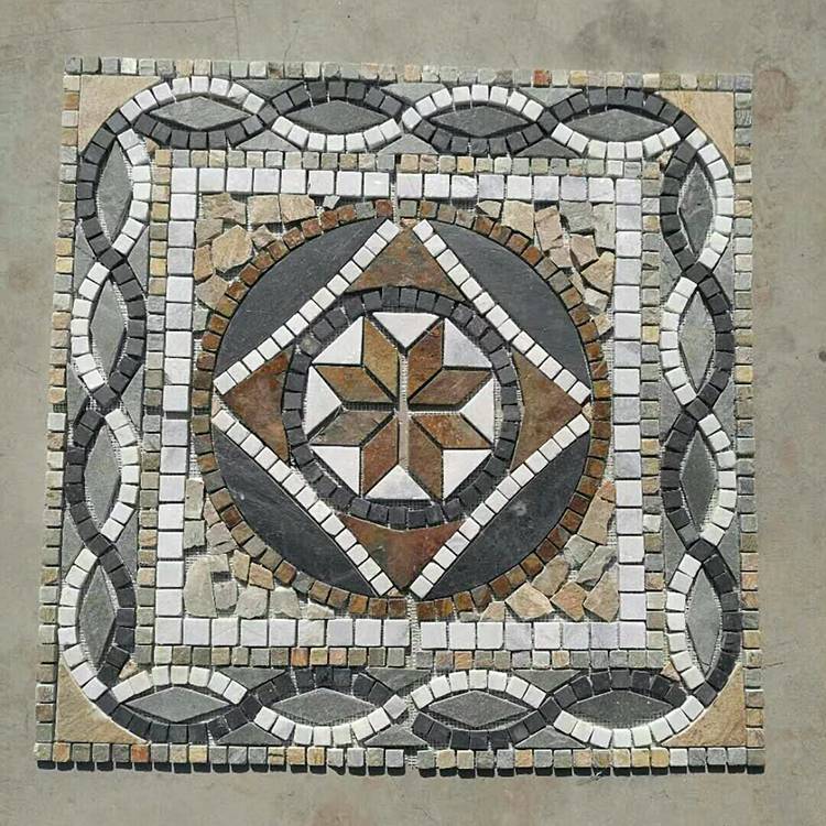 花园庭院地面砖马赛克拼花石材广场铺地风水盘