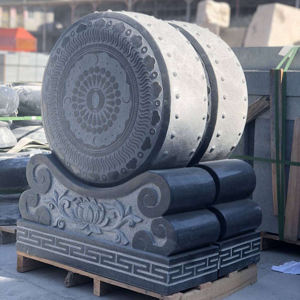 石雕门墩抱鼓石貔貅家用柱墩中式仿古摆件庭院酒店门口装饰石鼓墩