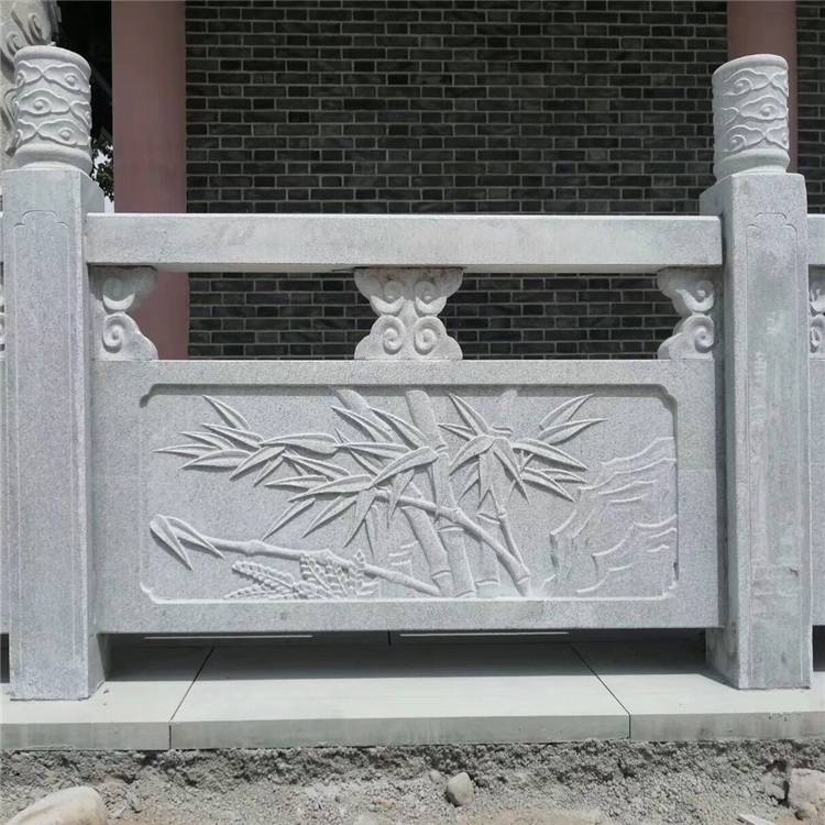 通向河道芝麻白石雕栏杆大桥青石栏杆寺庙浮雕花岗岩石栏杆批发