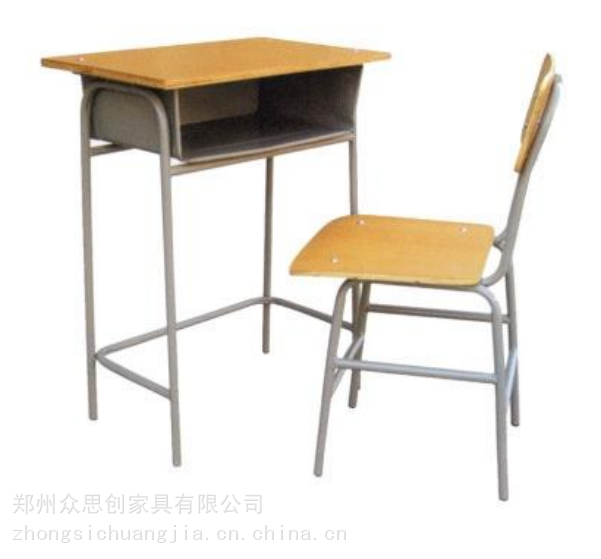 郑州管城学校专用学习桌子椅子钢木学生课桌众思创家具