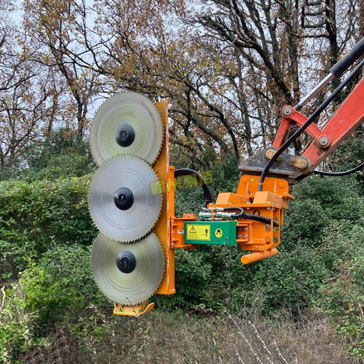 高速避障式修草机多功能锯盘式绿篱机绿化休整作业挖机属具修剪机易佰