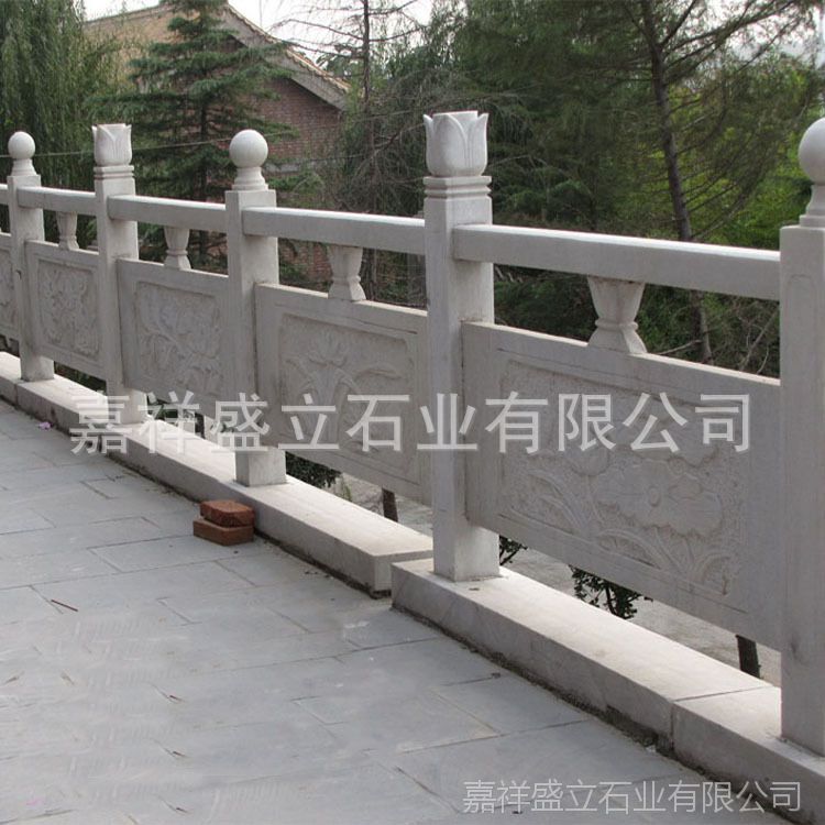 定做大理石线雕石栏板 交通桥梁栏杆 围墙市政栏杆 质量***