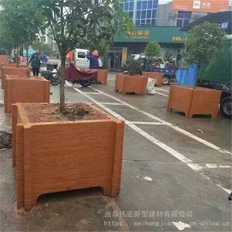 仿木花箱 街道公园花槽 景观仿木纹栏杆庭院花池