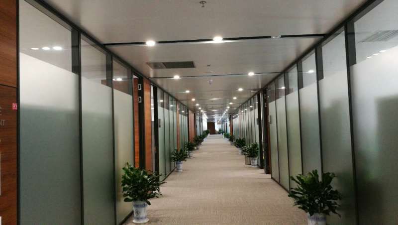 深圳办公室玻璃隔断铝合金玻璃隔墙中空百叶窗隔断