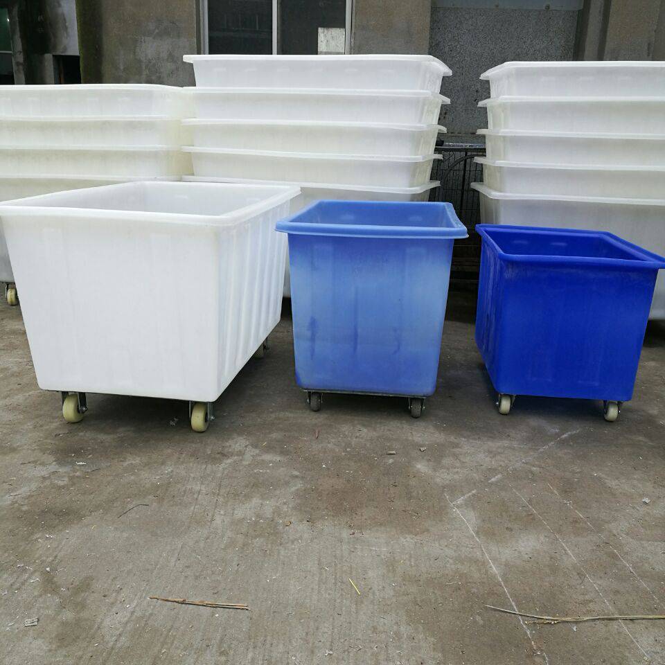 塑料周转水箱大型pe方箱印染推布方桶塑料推布车塑料方形水箱