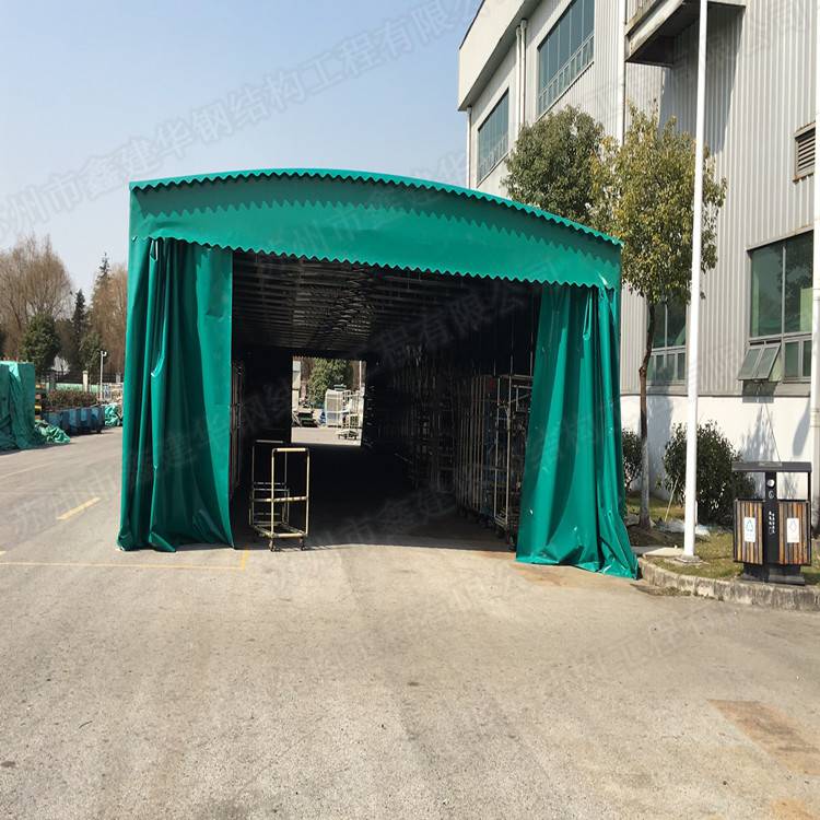 北京怀柔大排档帐篷户外防雨推拉棚雨棚如何收紧