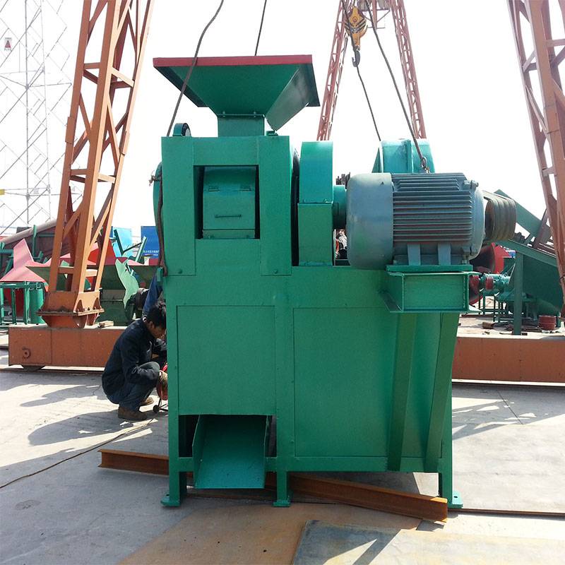 焦末自动压球设备焦末对辊压球机厂家蓝天