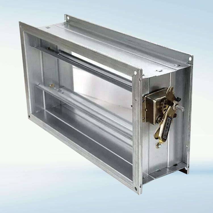 青海西宁市铝制风量调节阀风管手动调节风阀双向直通式不锈钢风阀