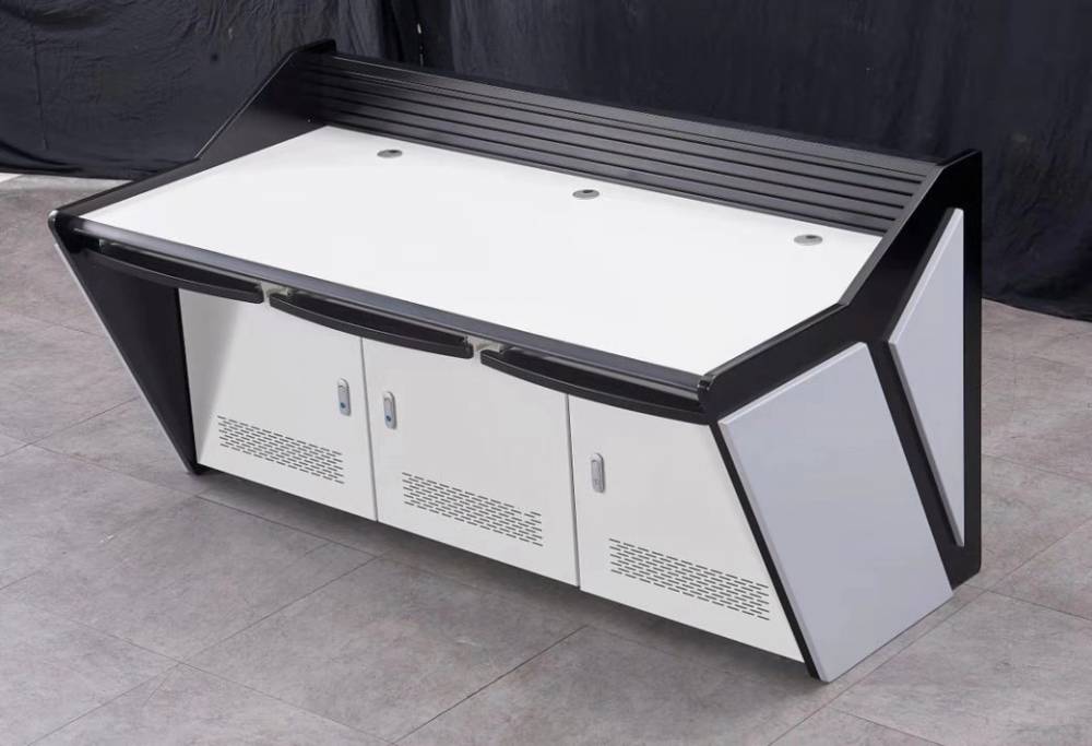 监控操作台双联控制台定制三联监控室桌子工作台四联监控调度平台