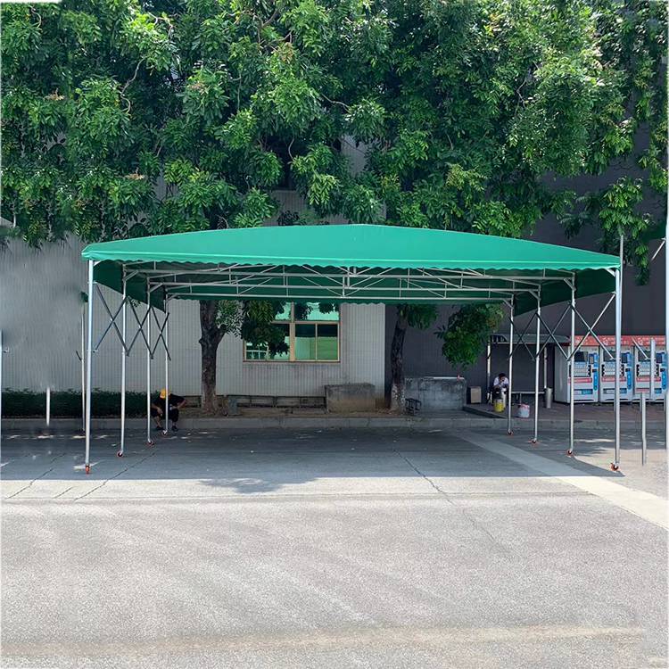 广州番禺出售推拉雨棚伸缩雨棚电动遮阳棚本地上门安装仓库移动棚