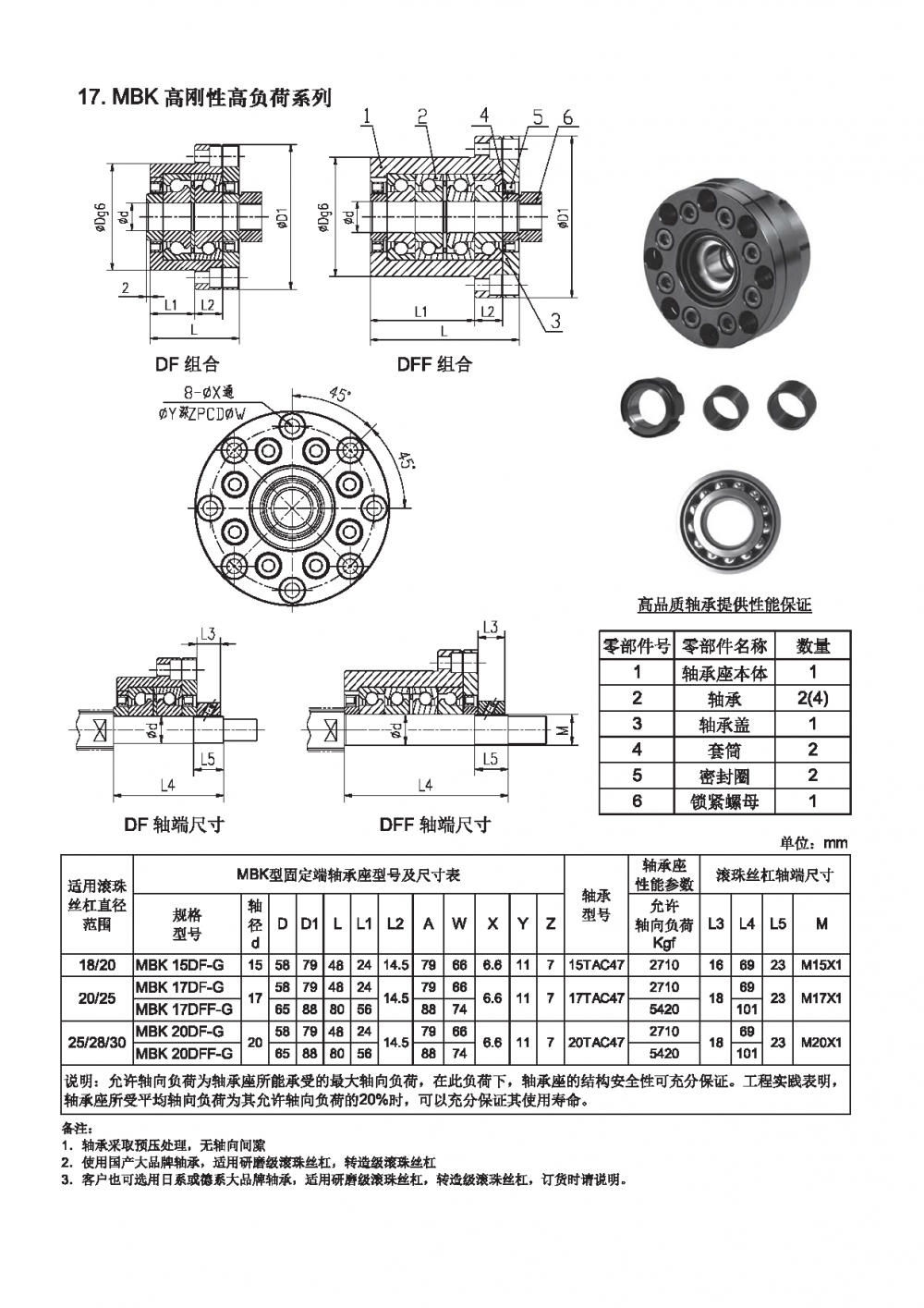 滚珠丝杠高负荷轴承座sbk35系列螺杆支撑座固定座