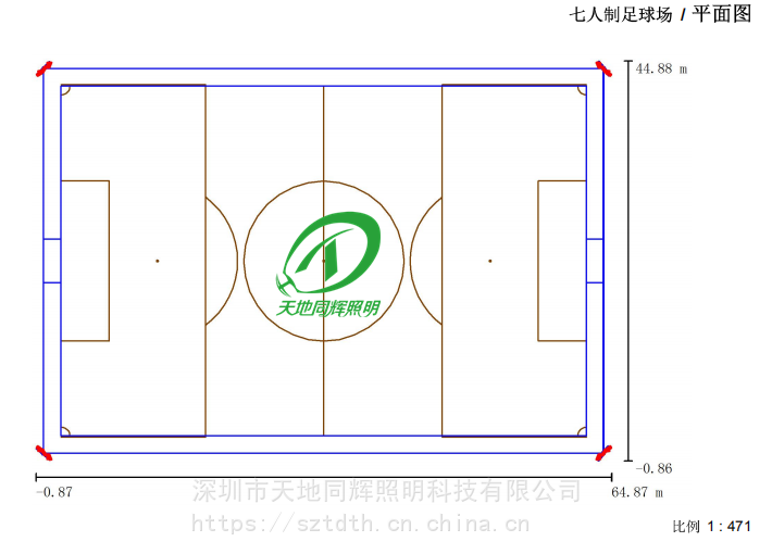 20米足球场高杆灯一般配多大瓦数灯具