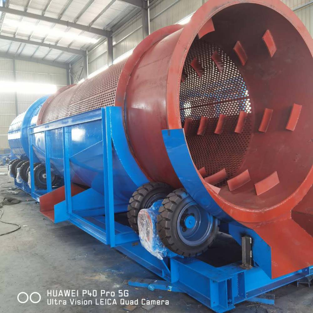 石城浩鑫定制圆筒洗矿机xtl914滚筒洗泥机筛洗矿山设备