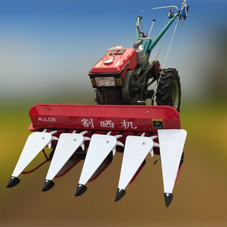 柴油水冷小麦割晒机手扶15马力苜蓿草收割机富民机械