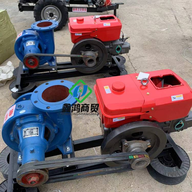 柴油机8寸离心泵应急防汛柴油排水泵移动式抽水机柴油水泵机组电启动