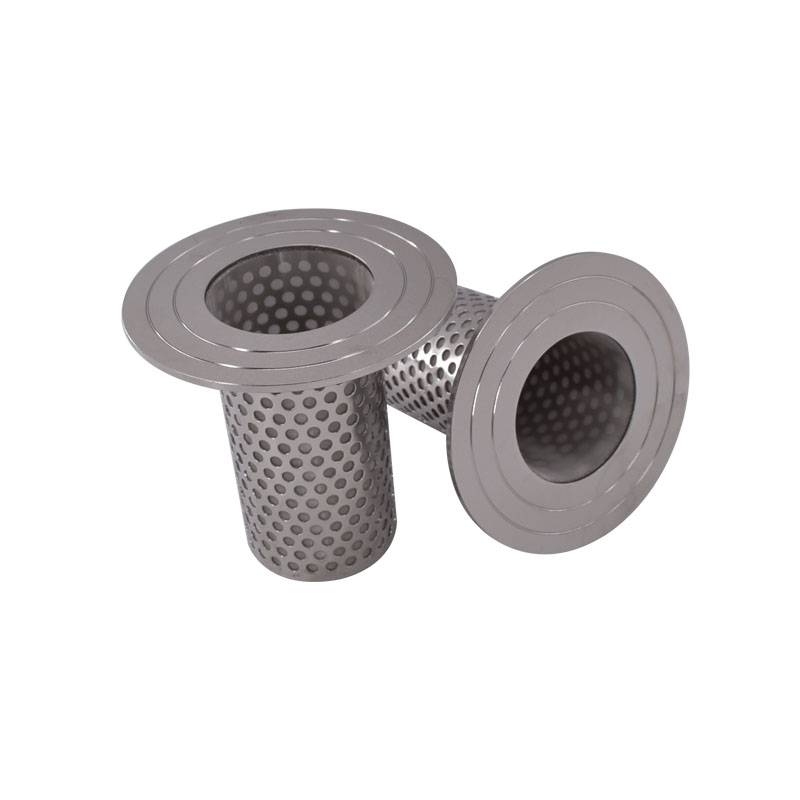 圆柱形dn65y型过滤器304不锈钢冲孔滤网水泵管道污水过滤筒40目