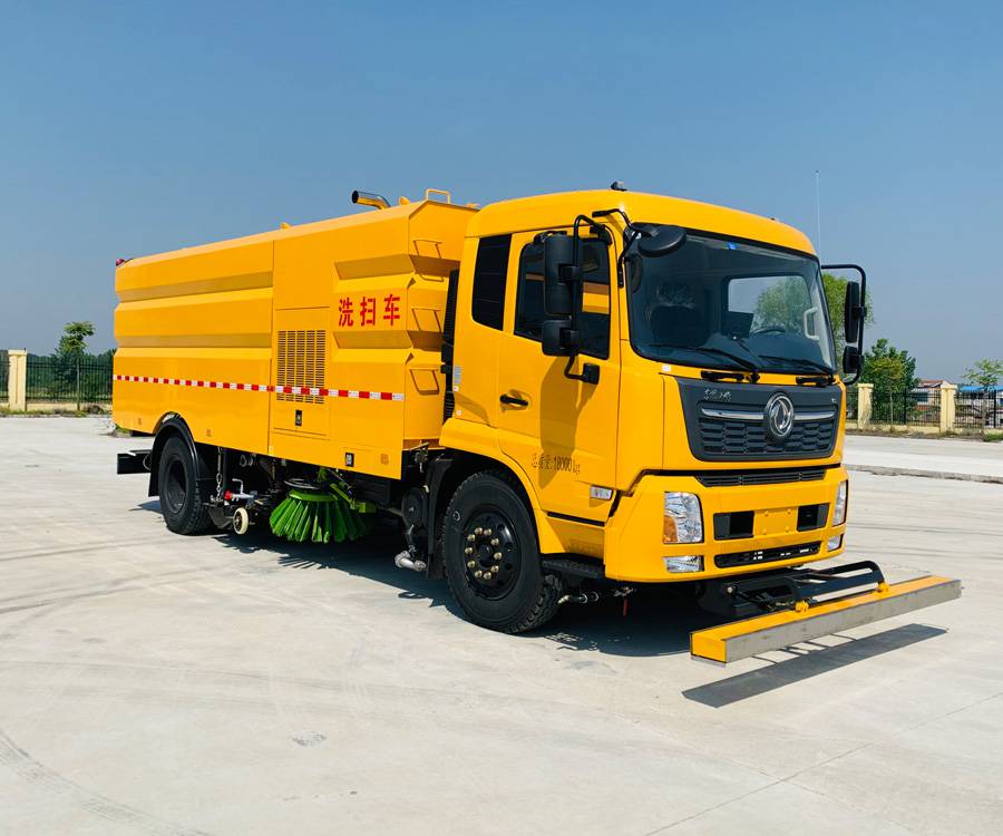 8吨高压清洗扫路车机场洗扫车东风天锦环卫清扫车公路养护扫地车