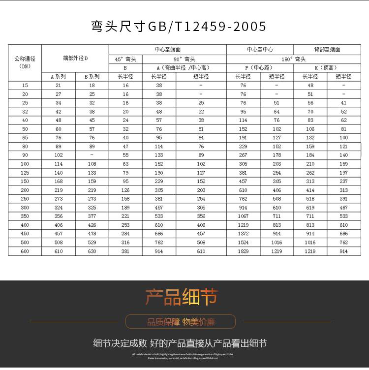 锅炉用20g20g材质45度90度180度弯头dn50dn80dn100焊接弯头