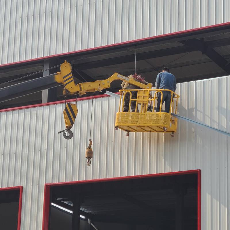 12米外墙施工吊篮360度旋转吊篮广告牌安装吊车顶框