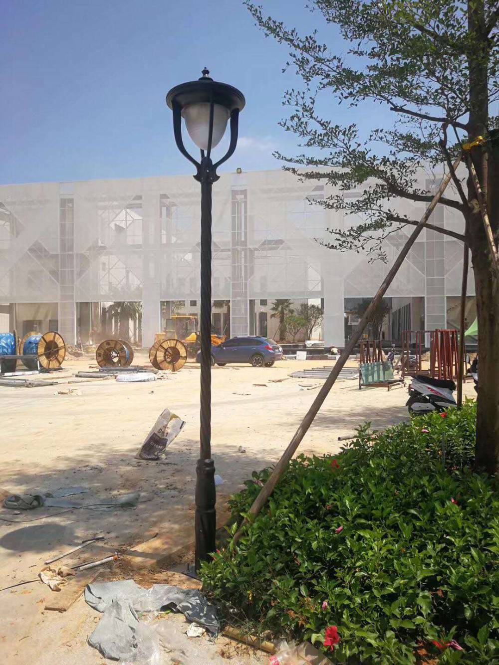 a字臂道路灯杆新农村小区单臂灯led照明杆