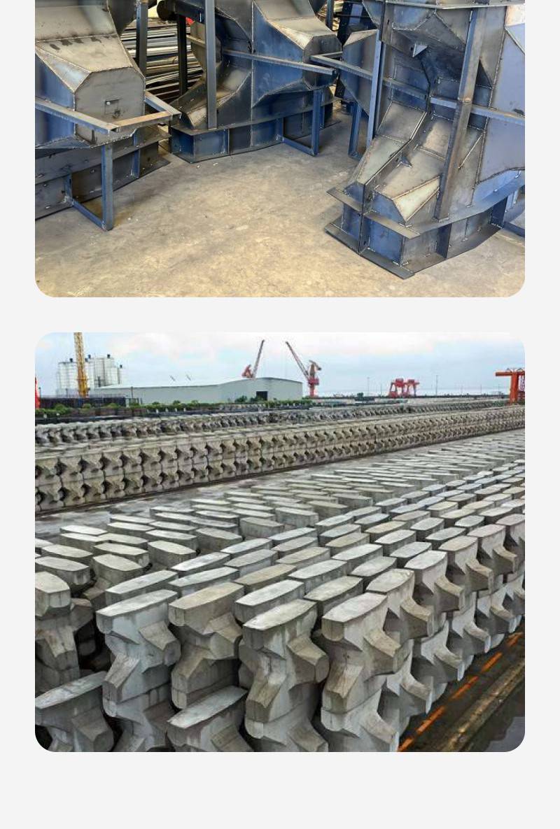 海岸线扭王字块模板 码头扭工字块钢模具 预制成型 京伟