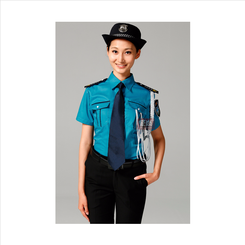 ***黑色女保安服_伟红服饰***保安标志服_德州夏季保安标志服