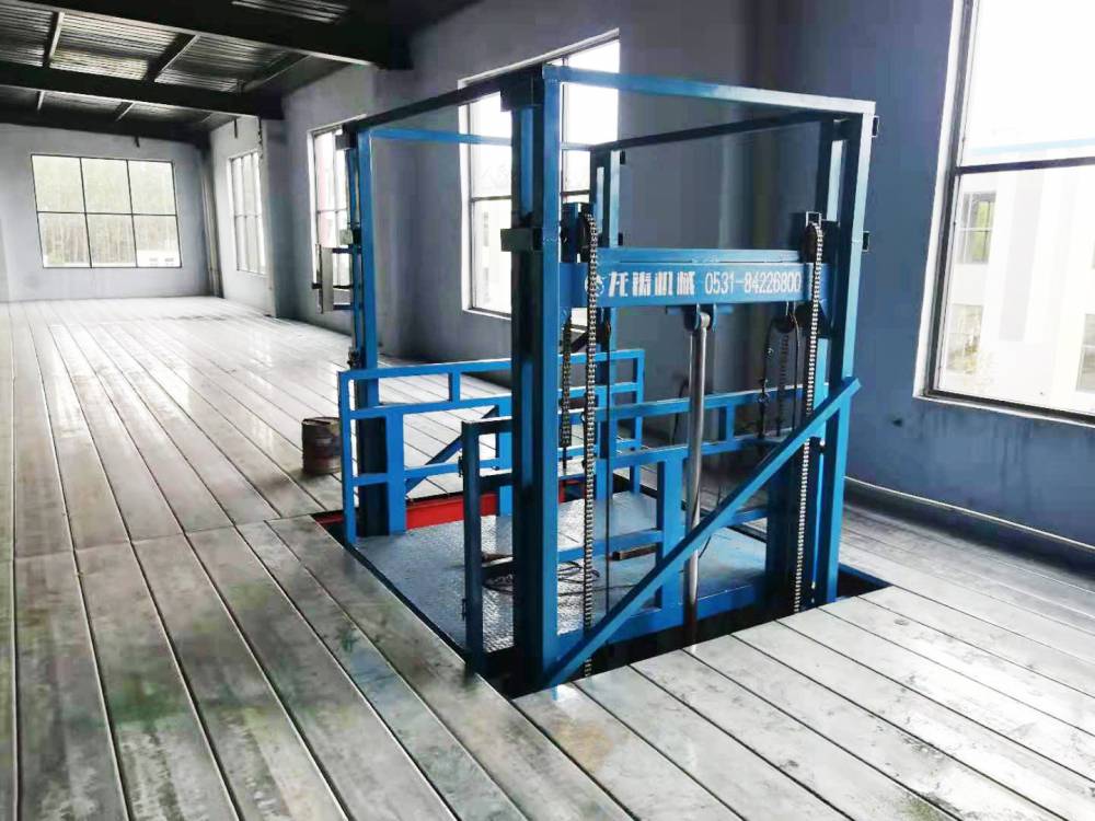 保定厂房仓库简易升降平台2吨5米导轨式货梯尺寸