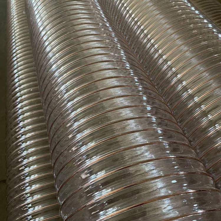 黑色pu钢丝软管印刷机复合机软连接通风热风送风管支持定制