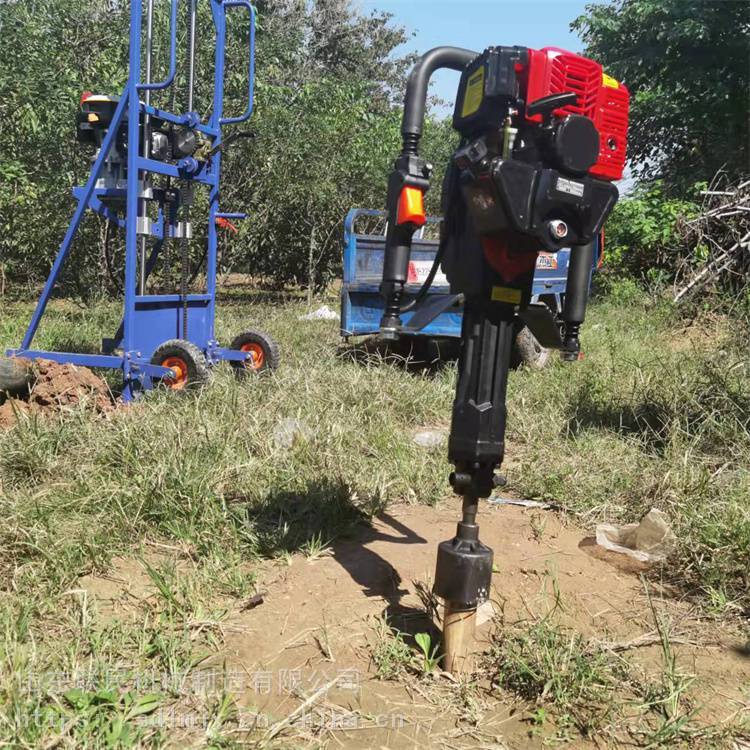 手持式圍欄打樁機便攜式汽油植樁機lm60打樁機