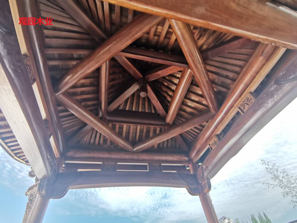 四角亭菠萝格古建四角亭四角亭子浙江亭子江苏亭子安徽亭子