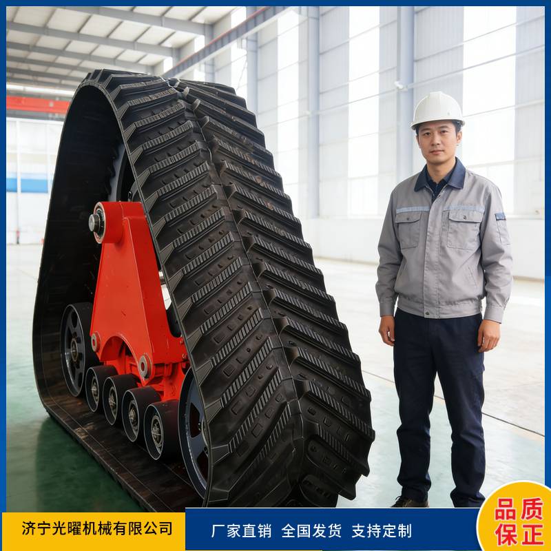 小麦收割机三角履带轮全地形橡胶履带底盘畅通无阻