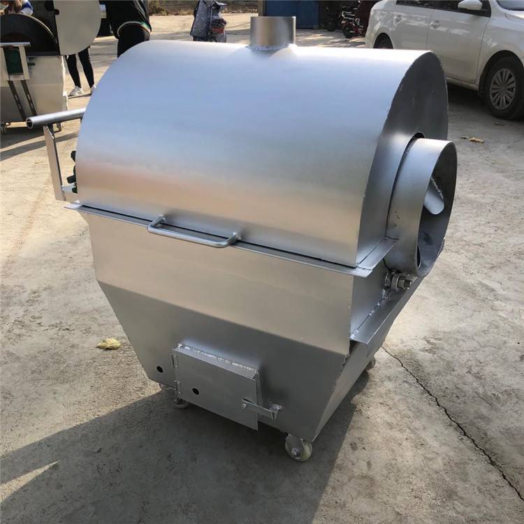 100斤电加热炒锅燃气煤炭小型炒货机五谷杂粮滚筒翻炒机