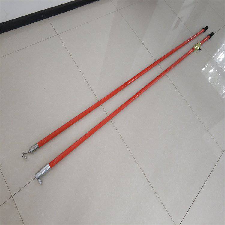 高压绝缘钩头杆25米环氧树脂勾头快插式操作杆10kv夹持导线钩杆