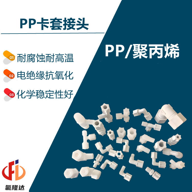 氟隆达PP（聚丙烯）卡套接头厂家直供批发零售规格型号齐全