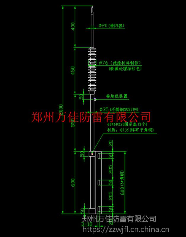 220kv高压线路接闪器高压线接闪器可控放电避雷针110kv高压接闪器