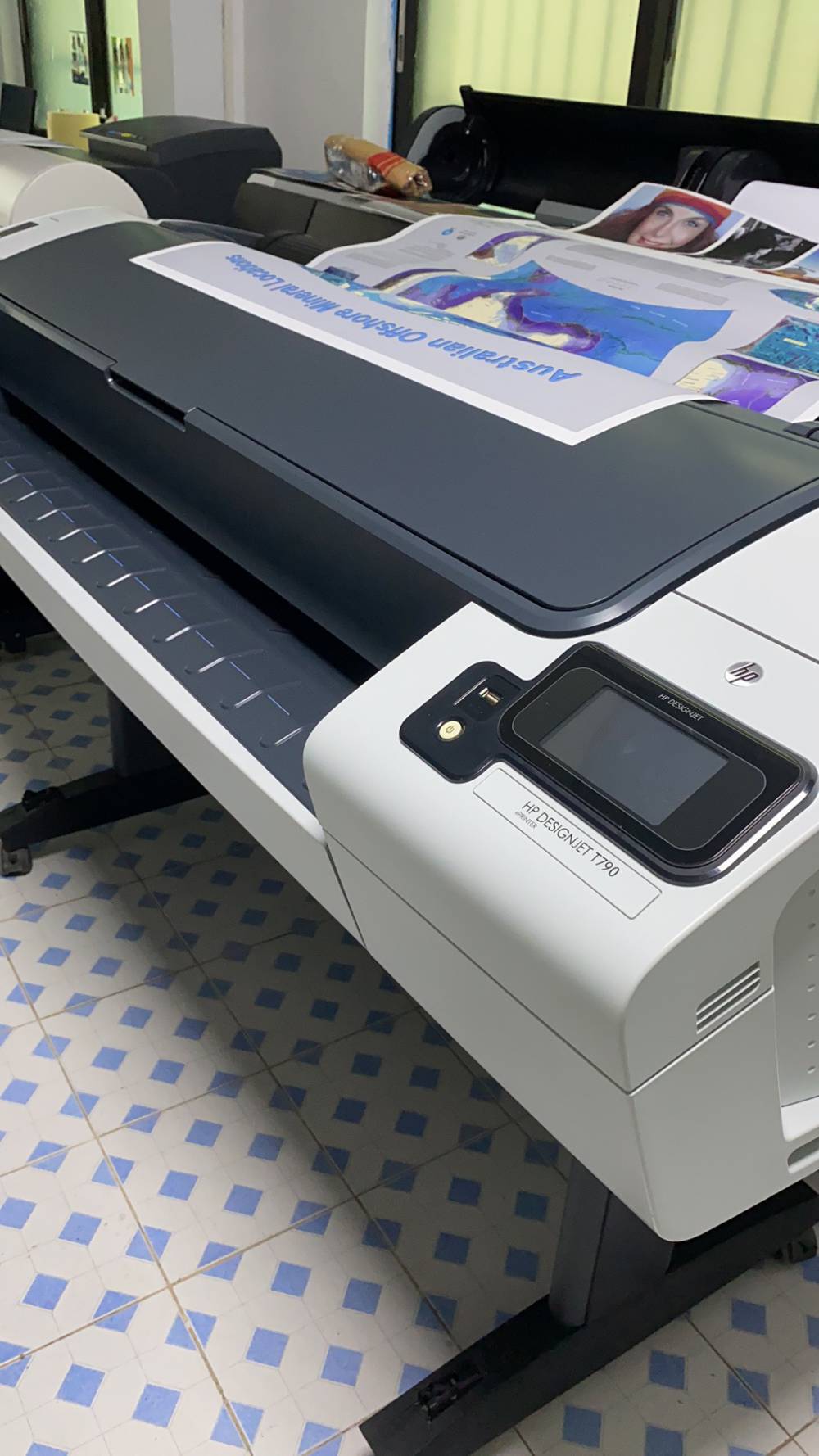 惠普hp t790b0 44英寸广告海报写真机cad工程蓝图打印机喷墨绘图仪高*