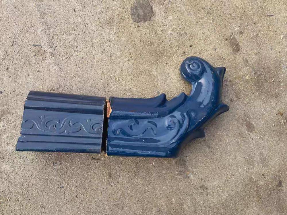 供应陶瓷瓦配件脊瓦水沟瓦翘角品种多