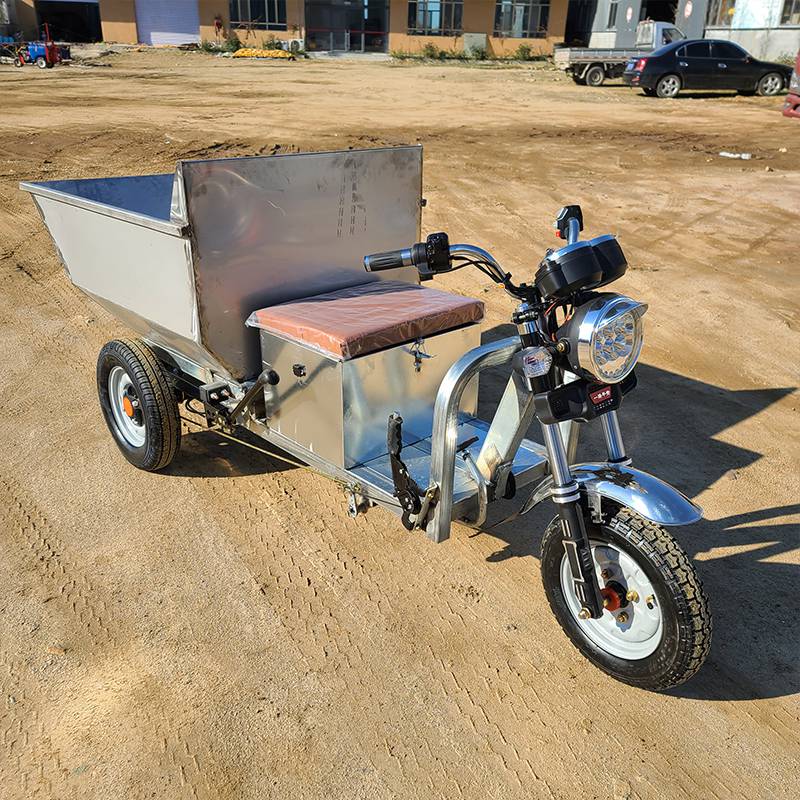 益欣电动三轮翻斗车拉沙自卸运输车后翻式三轮车yx8