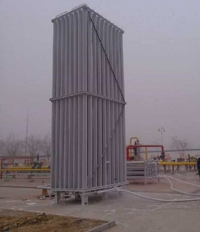 【山东中杰空温式气化器尺寸_500方空温汽化器报价_500方空温气化器生