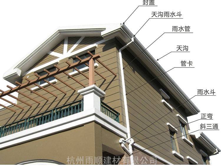 平頂山市四合院別墅屋面天溝外牆雨水管規格報價