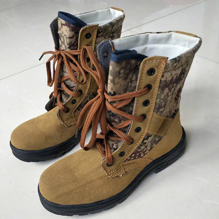 森林防扎鞋森防救援橡胶鞋高帮阻燃防护靴山林灭火救援扑火靴合盾