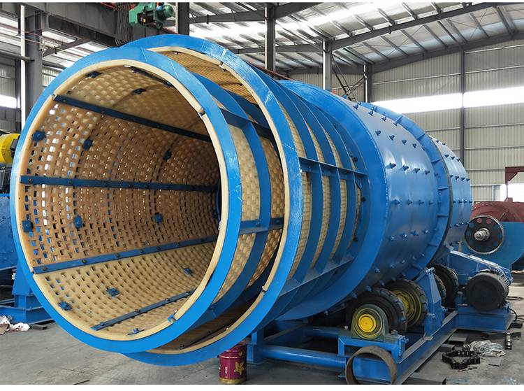 石城县万顺通大型无轴滚筒洗矿机圆筒砂石筛分洗砂设备水洗黏土轮胎洗