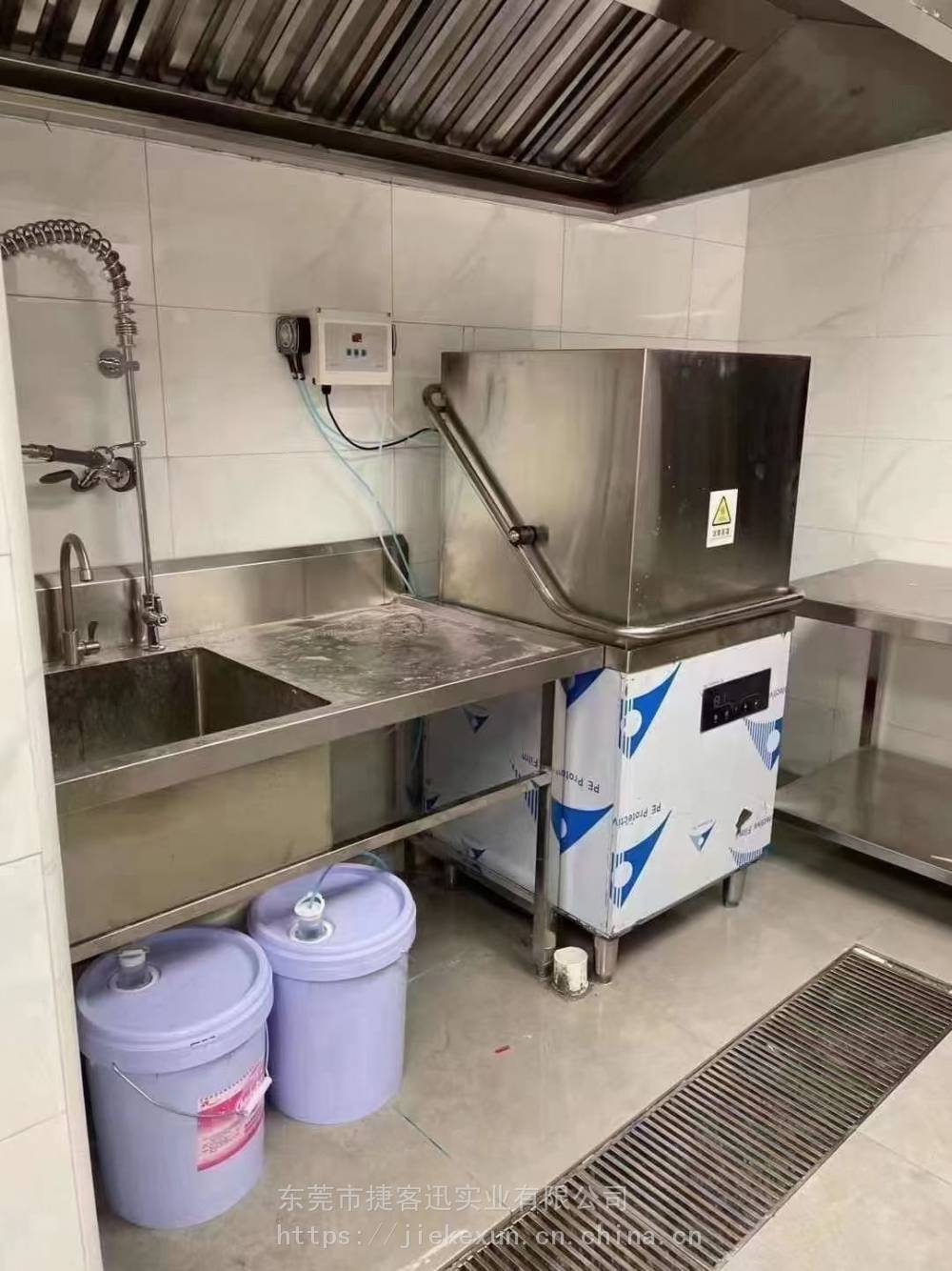 广东捷客迅食堂用洗碗机揭盖式商用洗碗机大型酒店餐厅用小型饭店全