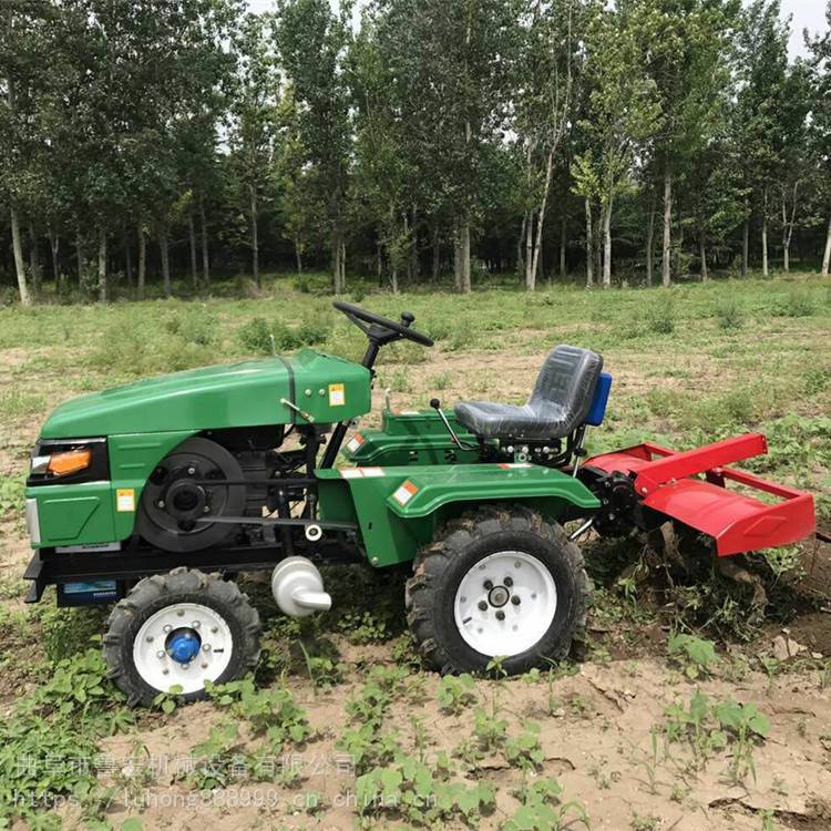 四轮座驾式旋耕机四轮牵引农用开沟机多缸四驱四轮灭茬翻地机