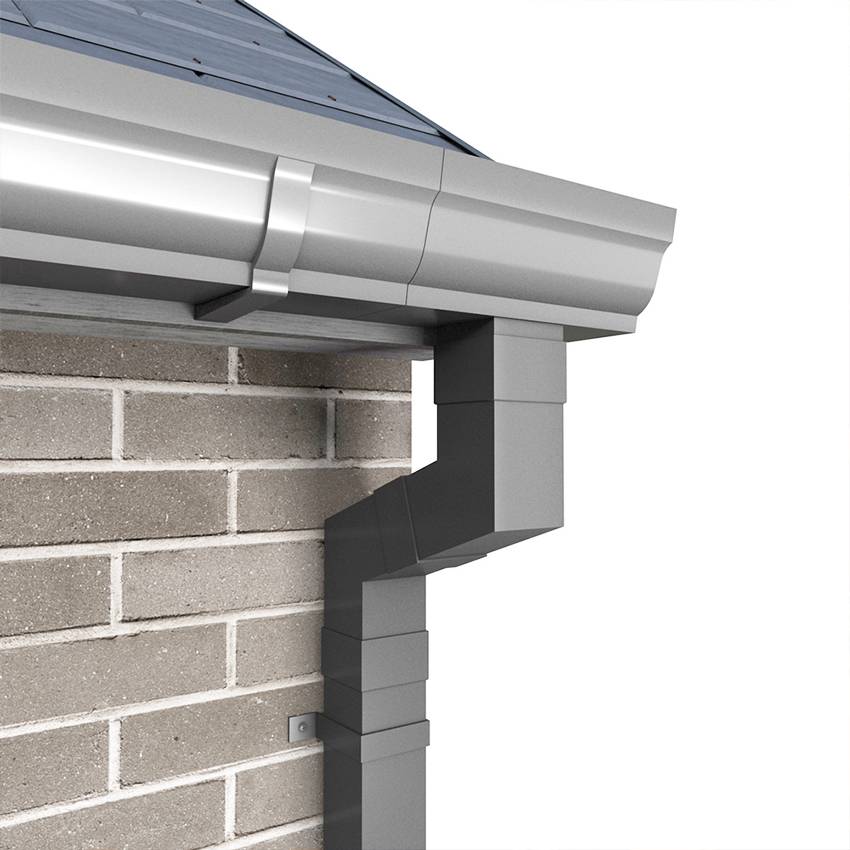 河北秦皇岛铝合金檐沟滴水槽成品檐沟雨水管pvc排水管弯头